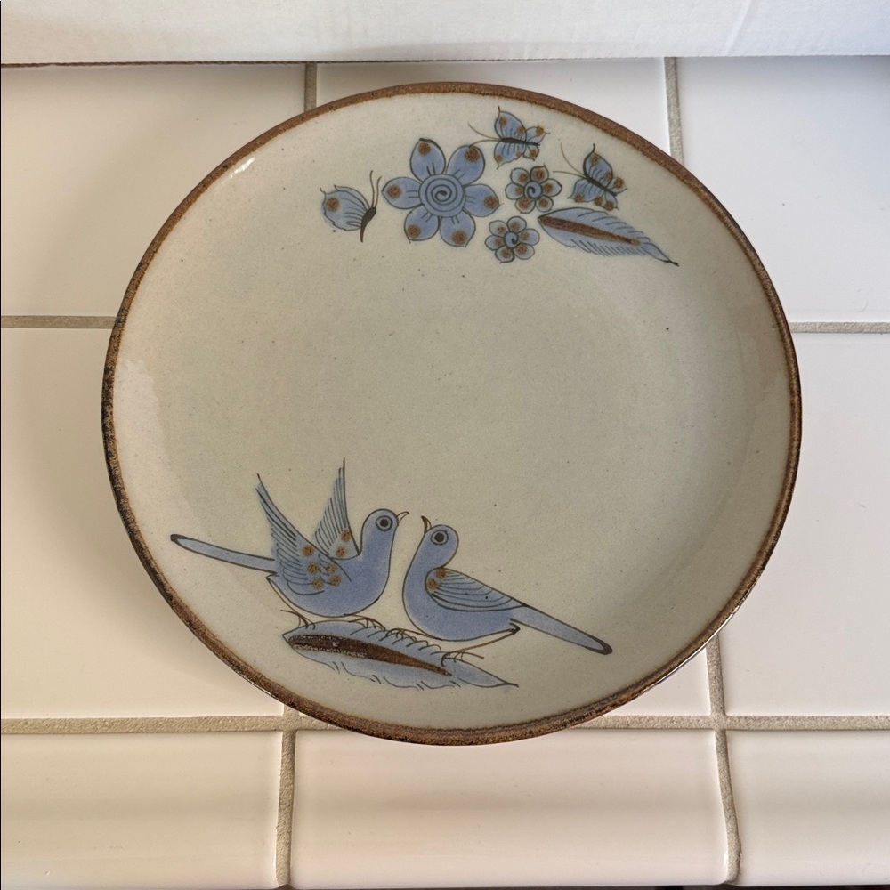 Ken Edwards Mexican TONALA POTTERY El Palomar 10” plate #4 🐈‍⬛